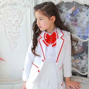 젠틀 아이보리 레드줄자켓 단품 아동 여아 남아 주니어 유아 돌 정장 스쿨룩