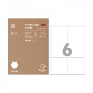 폼텍 물류관리용 라벨 6칸 100매 LS-3116 레이저 잉크젯 겸용