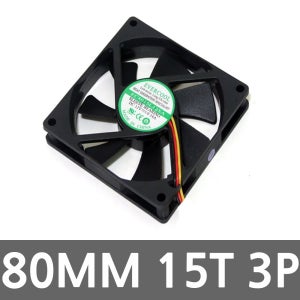 80MM 3핀 15T 컴퓨터 케이스 시스템 쿨러팬 슬리브 쿨링팬