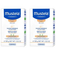 Mustela Gentle Soap Baby Bar Soap with Cold Cream 무스텔라 젠틀 베이비 콜드 크림 비누 3.52oz(100g) 2팩