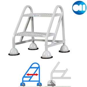 이동식 작업발판 계단 500H/2단 사다리 작업대 산업용계단 산업용사다리 사다리대차 이동식계단 대차 우마사다리 바퀴달린계단 바퀴달린사다리 이동계단 이동사다리