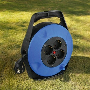 스마토 캠핑용 4구 전선릴 10M 전기연장선 캠핑 과열방지 리드선