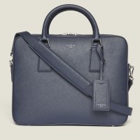 [SANDRO] SAFFIANO LEATHER BRIEFCASE , 산드로 사피아노 레더 브리프케이스 네이비 , SHASA00285 , 런던샵