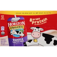 Horizon Organic Vanilla Lowfat Milk 호리존 유기능 바닐라 우유 8oz(236ml) 12개입