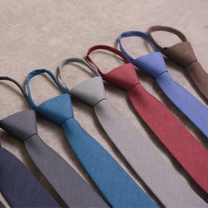 고급원단 자동 지퍼 면접 남자 넥타이 결혼 하객 슬림