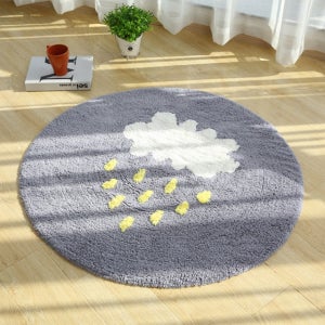 북유럽 비구름 원형 러그카페트 아이방러그 미니러그