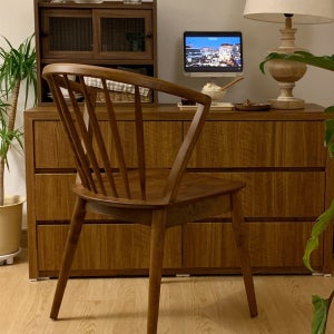 식탁의자 원목 카페 빈티지 인테리어 편한 고무나무 발코니체어