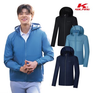 콜핑 남성 봄 속건성 경량 방수 방풍 후드 등산 바람막이 자켓