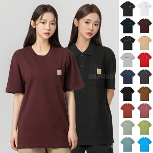 칼하트 K87 K195 K84 106685 K126 포켓 카라 헨리넥 시그니처 반팔티