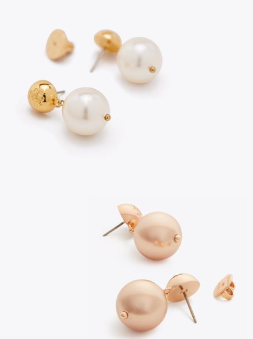 TORY BURCH CRYSTAL PEARL DROP EARRING 토리버치 진주귀걸이