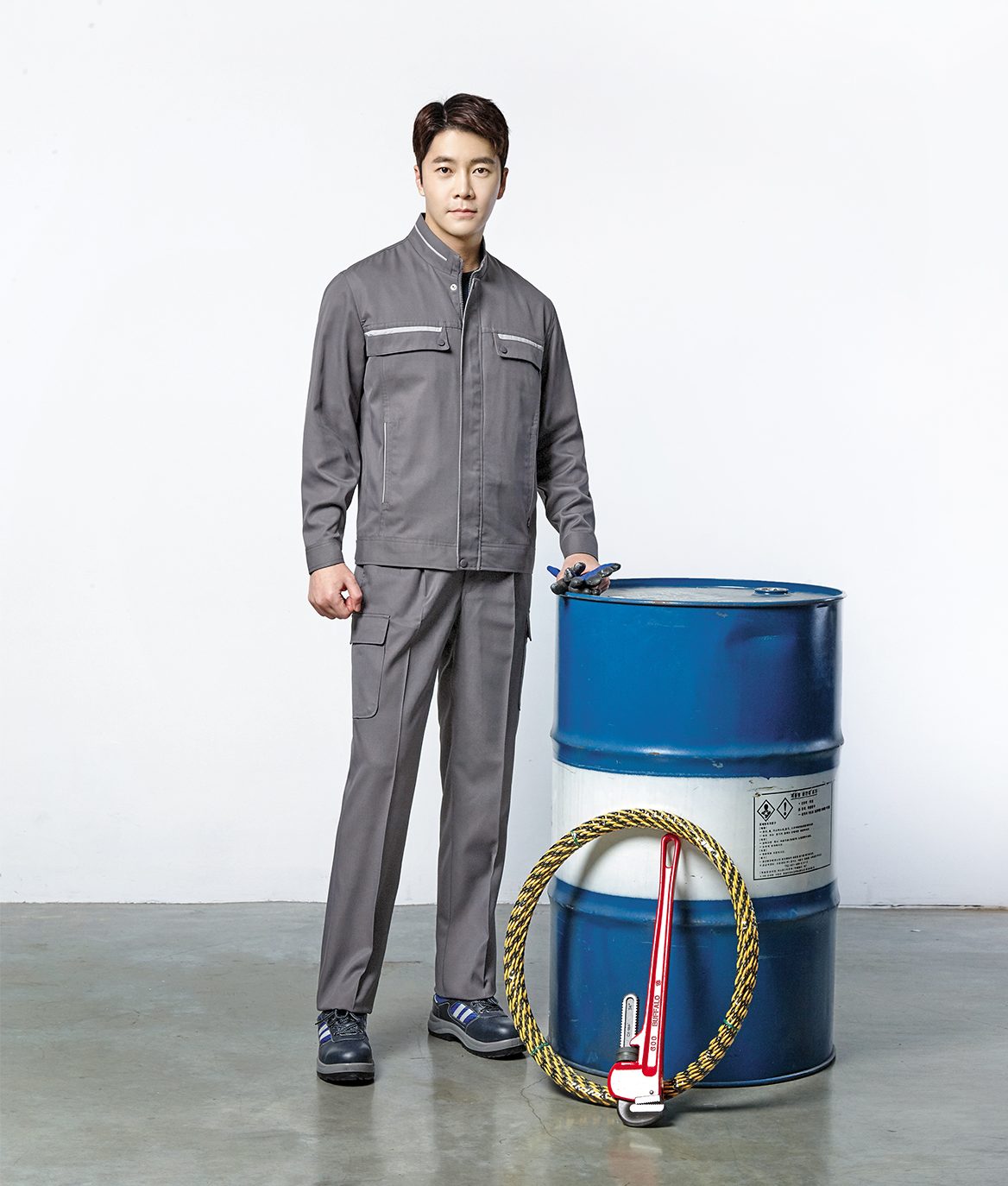 SM-J1104/춘추 작업복 상의/근무복 잠바/봄 가을 작업복 상하 세트