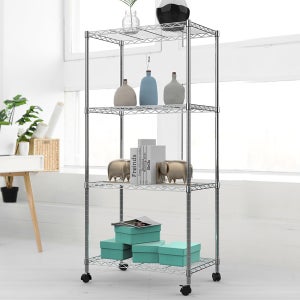 에스파스 메탈 스탠드선반 600 4단 실버