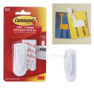골든트리 3M 코맨드 스프링 클립 17005 command 양면테이프 고리걸이 벨크로 걸이 부착 가방걸이 수건걸이 옷걸이