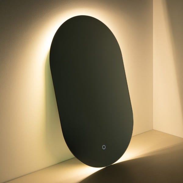 타원형 LED 거울 간접 화장대 욕실 벽걸이 인테리어 조명거울 500x800 루비드