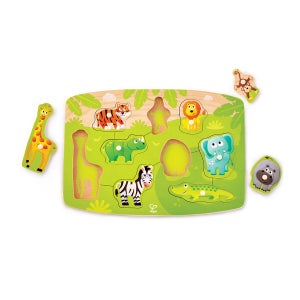 하페 숲속에살아요 원목 아기 유아 어린이집 소근육발달 꼭지퍼즐