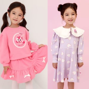 아동원피스 캐치티니핑 리본 퍼프 쭈리 기모 밍크 원피스 겨울 아동