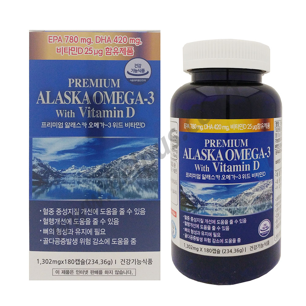 프리미엄 알래스카 오메가-3 위드 비타민D