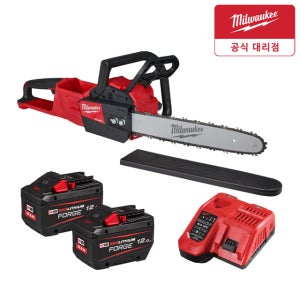 밀워키 M18 FCHS-122 18V 포지 충전 체인톱 12.0Ah 배터리2개 FB12