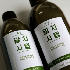 오스트리치팩토리 프리미엄 말차라떼 시럽 1L 유기농 보성 녹차 가루 말차 베이스 디카페인