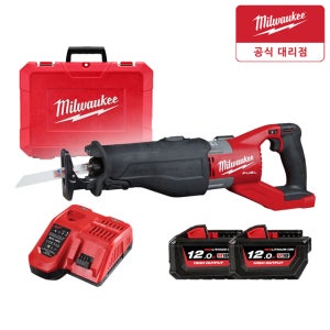 밀워키 M18 FSX-122C 18V 브러쉬리스 충전 슈퍼 컷쏘 컷소기 12.0Ahx2개