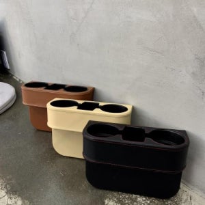 고급가죽재질 사이드포켓 아이디어포켓 자동차수납 틈새포켓