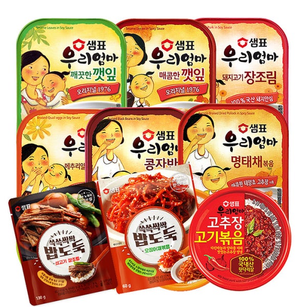 샘표 우리엄마 반찬/밥도둑 양념깻잎 메추리알장조림 명이절임 고추참치 오징어채볶음