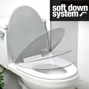 클리어 무소음 변기커버 하드 시트 유아겸용 휴대용