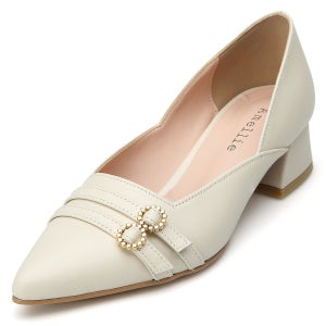 아멜리에 Lian 여성 소가죽 트윈스트랩 버클 로퍼 AM9448