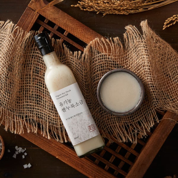천연 발효 유기농 쌀누룩 저염 누룩소금 450ml