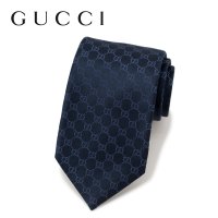 [정품] GUCCI 구찌 GG 패턴 벨트 명품 넥타이 네이비 65204168