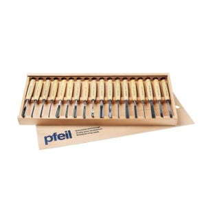 PFEIL 페일 D형 조각도 세트 D18er(18P 케이스포함) 조각칼 카빙 치즐 목공