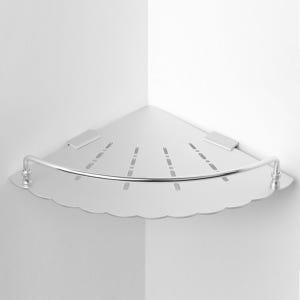 욕실코너선반 플라워AL 실버