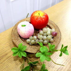 원형 라탄 데코접시 26cm 언더 플레이트 촘촘한 짜임의 핸드메이드 라탄접시