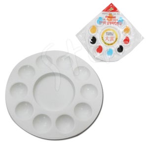 단아미 원형 팔레트 대 수채화 유화 파렛트 미술 학교 학원 그림 붓 통 시간 용