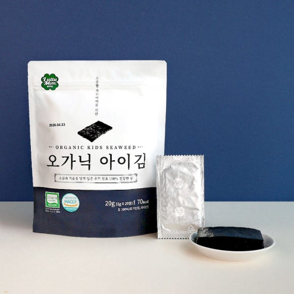 [슈퍼적립] 룰루맘 오가닉 무조미 아이김(20g) 4+1개 이유식 재료 휴대용 아기김