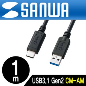 SANWA USB3.1 Gen2 CM-AM 케이블 1m (KU31-CA10)