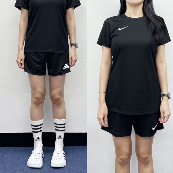 나이키 아디다스 여자 트레이닝 반바지 반팔티 헬스복 쇼츠