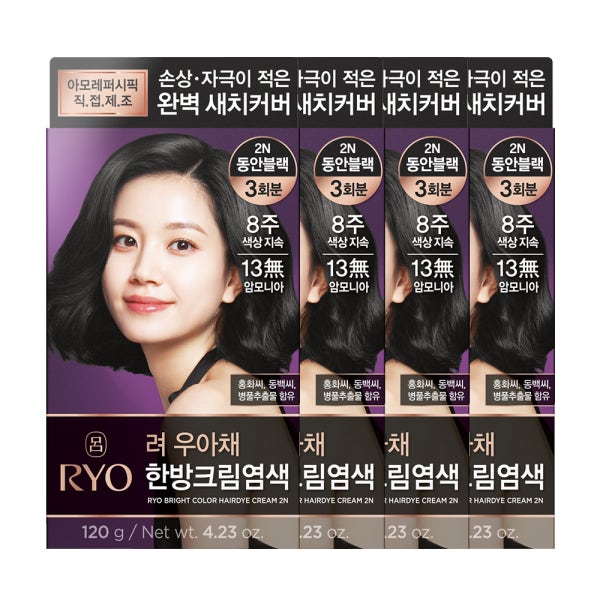 려 우아채 한방크림염색 120g 2입+2입