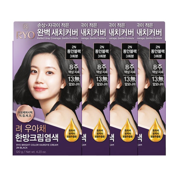 려 우아채 한방크림염색 120g 2입+2입