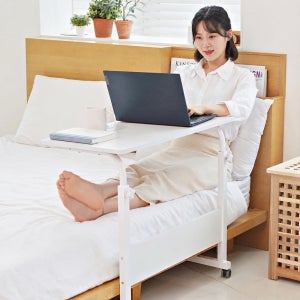 이동식 쇼파 침대용 테이블 간이 책상 침대 위 높낮이조절 보조 미니 슬롯미포함 60x40