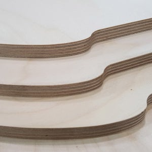 자작 합판 40x100mm 나무판 라운드 곡선 모양 CNC 가공