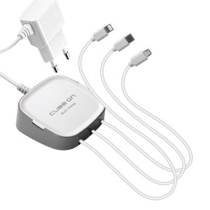 큐브온 멀티충전기 C 타입 5핀 8핀 3포트 JI-703 업소용충전기