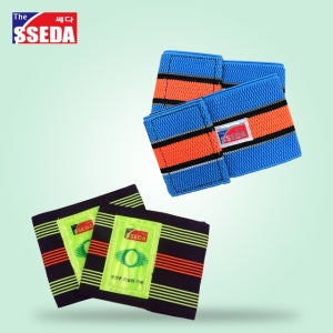 SSEDA 칼라 밴드각반 쎄다2 반사띠 밴드형 각반(무재해.블루+오렌지)