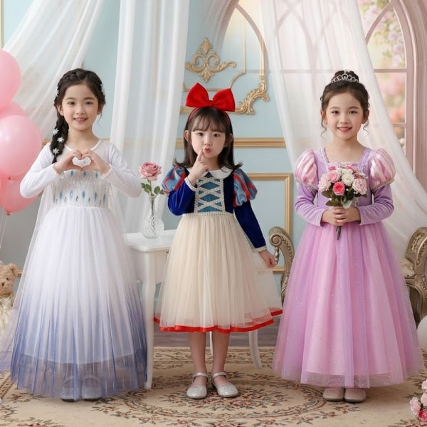 아이스쿨. 백설공주 드레스, 겨울왕국2 엘사드레스, 공주드레스 왕관,요술봉세트, 엘사 귀걸이세트