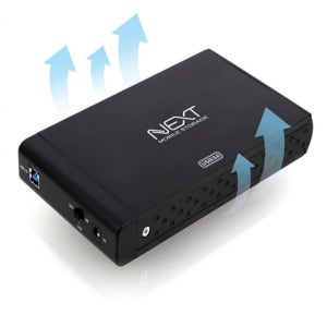 넥스트유 3.5인치 외장하드케이스 USB3.0 SATA3 알루미늄 방열 고속 전송