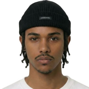 [언더컨트롤 비니] 시그니처 사각 라벨 포인트 에어로쿨 여름비니 모자 블랙