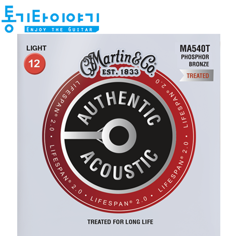 Martin 마틴 기타줄 MA540T 코팅현 (012게이지, 표준 두께) 통기타줄 포스포브론즈