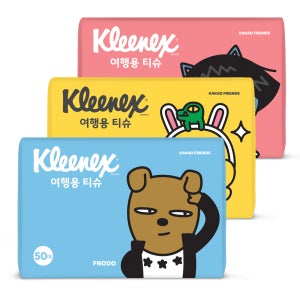 크리넥스 카카오프렌즈 여행용 티슈 50매X100개