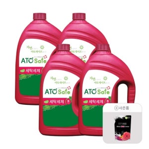 아토세이프 친환경 액체세제 3.1L 본품 2개+2개+사은품 밀크코튼 유연제 파우더 700ml