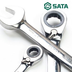 SATA 조절기어렌치 12mm 정/역방향레버 깔깔이 자동 볼트스패너 공구